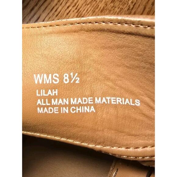 Report Lilan Women’s Zip-Up Tan Heel Booties Size 8.5 - Picture 4 of 6